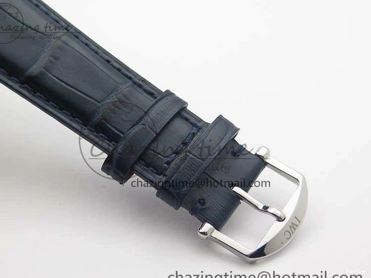 MIROTIME 0115 Portuguese Fa Jones IW544203 SS GSF 1:1 Best Edition White Dial On Leather Strap Trendsetting 7235